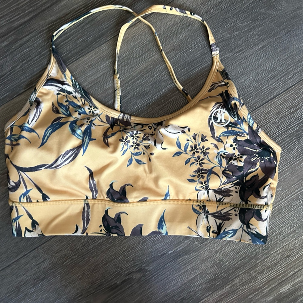 Floral Hurley sports bra